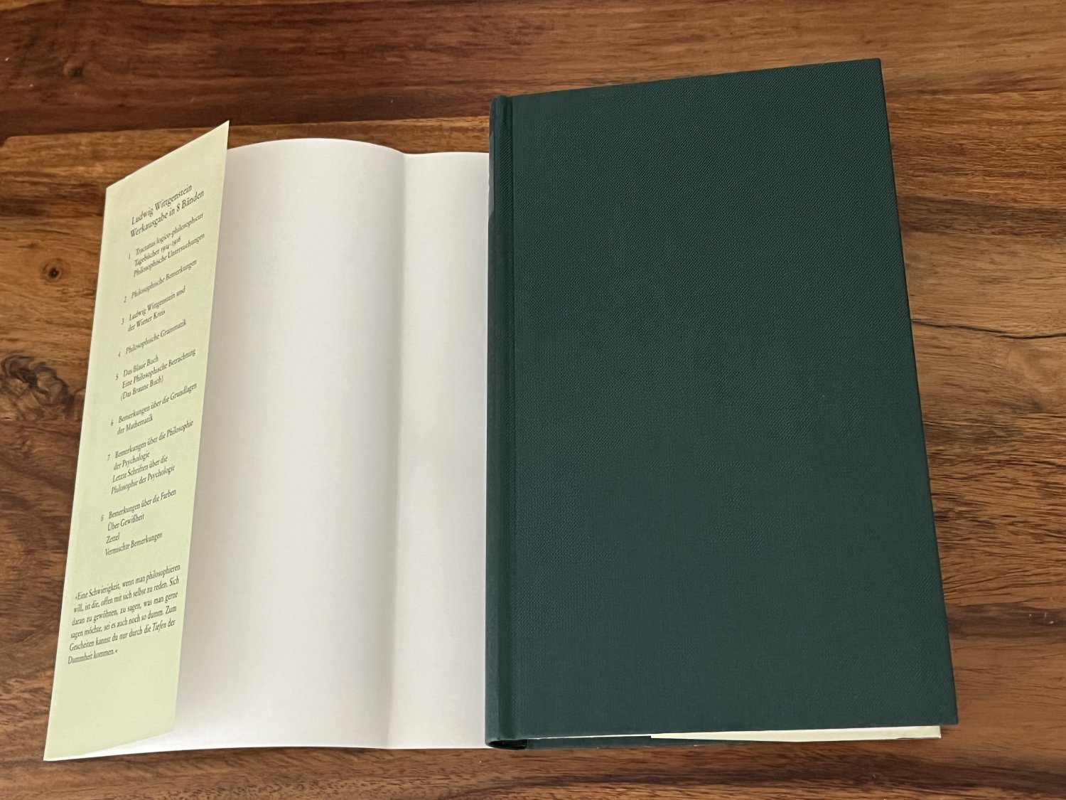 Werkausgabe in 8 Bänden Hg.“ (Ludwig Wittgenstein) – Buch